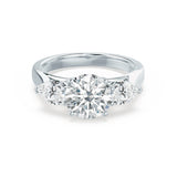 Round Three Stone Lab Grown Diamond Engagement Ring