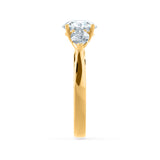 Round Three Stone Lab Grown Diamond Engagement Ring
