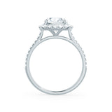 Round Halo & Pave Lab Grown Diamond Engagement Ring