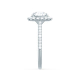 Round Halo & Pave Lab Grown Diamond Engagement Ring
