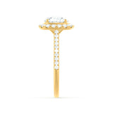 Round Halo & Pave Lab Grown Diamond Engagement Ring