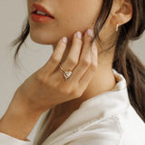 Half Eternity Wedding Band Featuring 0.22 TCW  Pear & Round  Moissanite 8