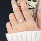 Oval Pave Lab-Grown Diamond Engagement Ring