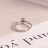 Stunning 1.0 - 2.0 CT Oval Moissanite Engagement Ring with Cathedral Design 3