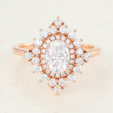 Oval Cluster Lab-Grown Diamond Engagement Ring