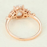 Oval Cluster Lab-Grown Diamond Engagement Ring