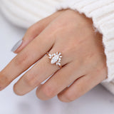 Marquise Cluster Lab-Grown Diamond Engagement Ring