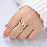 Oval Cluster Lab-Grown Diamond Engagement Ring