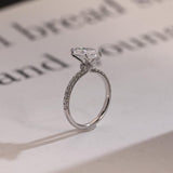 Stunning 1.0 - 2.0 CT Marquise Moissanite Engagement Ring with Pave Design 7