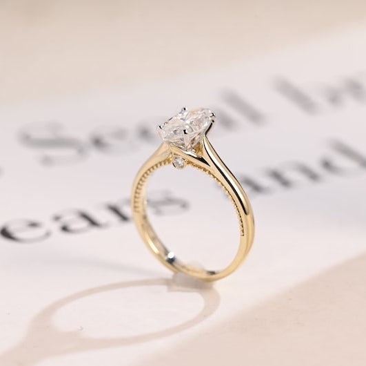 Marquise Solitaire Lab Grown Diamond Engagement Ring