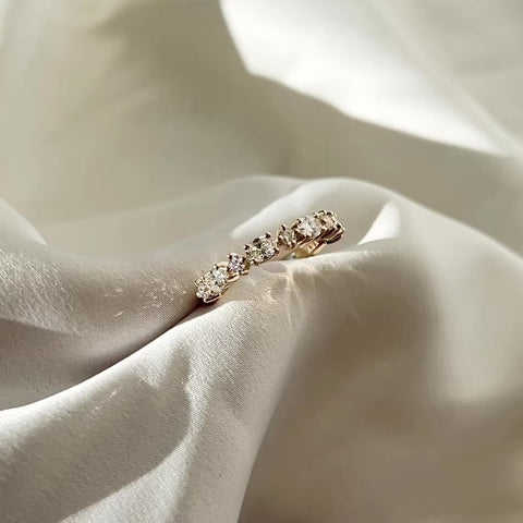 Eternity Wedding Band Featuring 0.85 TCW Oval & Round Moissanite 1