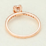 Round Pave Lab-Grown Diamond Engagement Ring