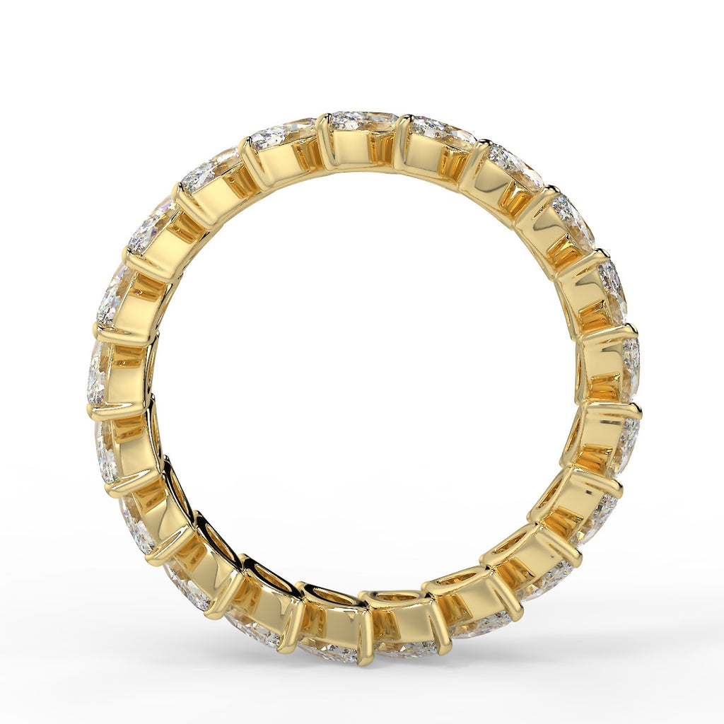 Full Eternity Wedding Band Featuring 3.15 TCW Marquise Moissanite 4