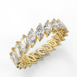 Full Eternity Wedding Band Featuring 3.15 TCW Marquise Moissanite 5