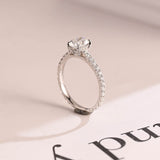 Stunning 1.0 - 2.0 CT Oval Moissanite Engagement Ring with Cathedral Design 7