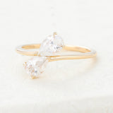 0.78 TCW Pear Toi Et Moi Lab-Grown Diamond Engagement Ring