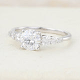 Round Pave Lab-Grown Diamond Engagement Ring
