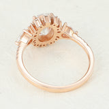 Oval Cluster Lab-Grown Diamond Engagement Ring
