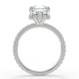 Hidden Halo Engagement Ring Featuring 2.15 CT Cushion Moissanite 8