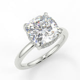 Hidden Halo Engagement Ring Featuring 2.15 CT Cushion Moissanite 4