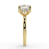 Hidden Halo Engagement Ring Featuring 2.15 CT Cushion Moissanite 3