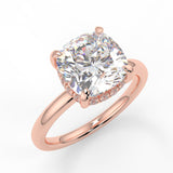 Hidden Halo Engagement Ring Featuring 2.15 CT Cushion Moissanite 7