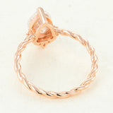 Pear Cluster & Twisted Shank Lab-Grown Diamond Engagement Ring