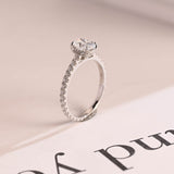 Stunning 1.0 - 2.0 CT Oval Moissanite Engagement Ring with Cathedral Design 5