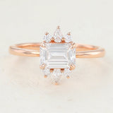 Emerald Cluster Lab-Grown Diamond Engagement Ring