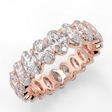 Full Eternity Wedding Band Featuring 4.60 TCW Oval Moissanite 7