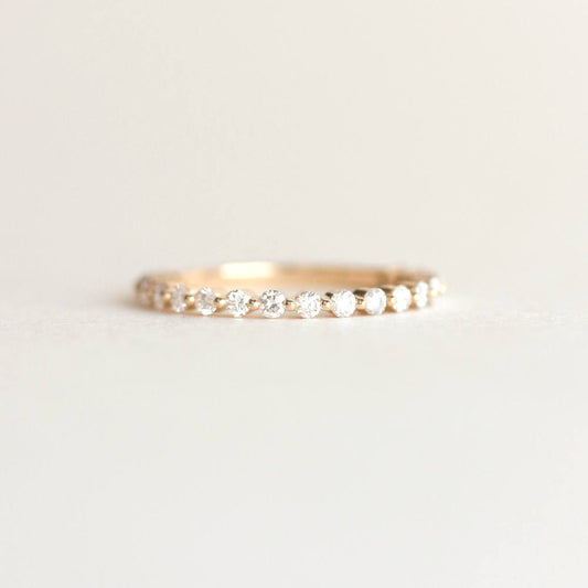 Half Eternity Wedding Band Featuring 0.38 TCW Round Moissanite 1