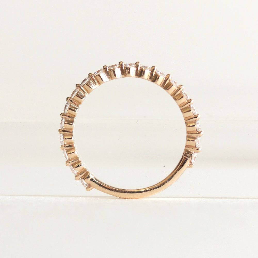 Half Eternity Wedding Band Featuring 0.38 TCW Round Moissanite 5