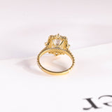 Stunning 1.5 - 2.5 CT Radiant Moissanite Engagement Ring with Pave & Halo Design 3