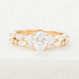 Oval Pave Lab Grown Diamond Bridal Set