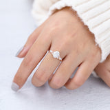 Oval Cluster Lab-Grown Diamond Engagement Ring