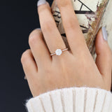 Round Pave Lab-Grown Diamond Engagement Ring