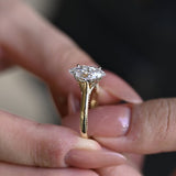 Stunning 1.0 - 2.0 CT Marquise Moissanite Engagement Ring Solitaire Style 2