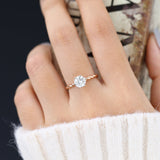 Round Twisted Shank Lab-Grown Diamond Engagement Ring