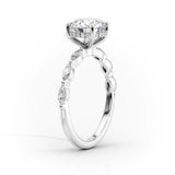 Hidden Halo & Pave Engagement Ring Featuring 2.5 CT Radiant Moissanite 2