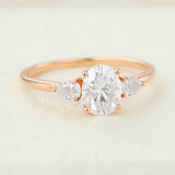 Oval Three Stone Lab-Grown Diamond Engagement Ring