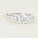 Round Pave Lab-Grown Diamond Engagement Ring