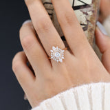 Round Cluster Lab-Grown Diamond Engagement Ring