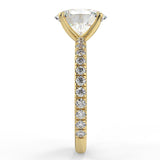 Pave Engagement Ring Featuring 1.91 CT Oval Moissanite 3