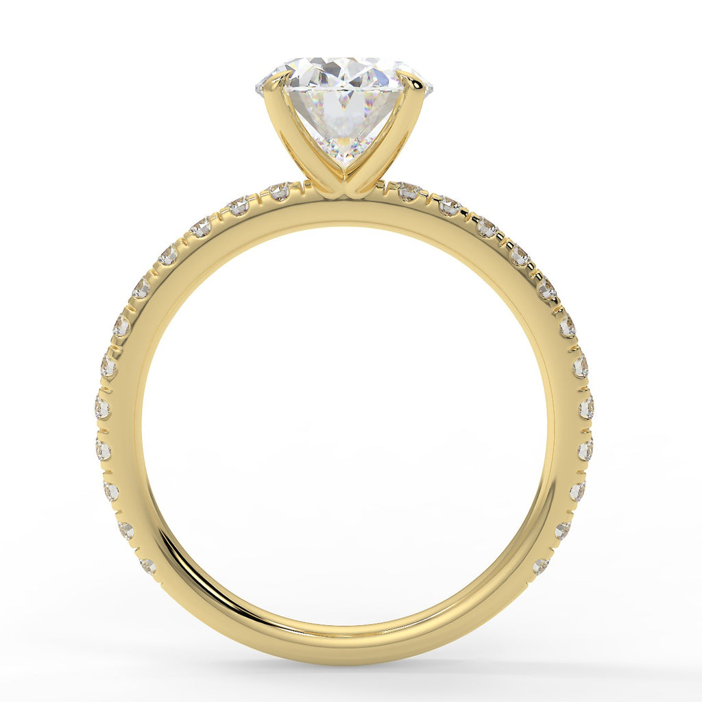 Pave Engagement Ring Featuring 1.91 CT Oval Moissanite 2