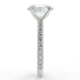 Pave Engagement Ring Featuring 1.91 CT Oval Moissanite 6