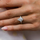 Pear Three Stone Lab Grown Diamond Engagement Ring