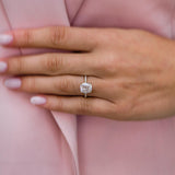 Cushion Pave Lab Grown Diamond Engagement Ring