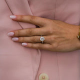 Cushion Pave Lab Grown Diamond Engagement Ring