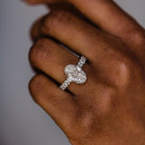 Oval Pave Lab Grown Diamond Engagement Ring