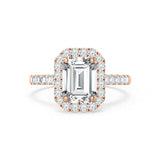Emerald Halo & Pave Lab Grown Diamond Engagement Ring